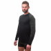SENSOR MERINO IMPRESS pánské triko dl.rukáv černá/batik