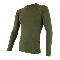 SENSOR MERINO DF pánské triko dl.rukáv safari green