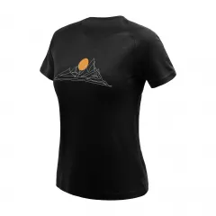 SENSOR MERINO BLEND MOON dámské triko kr.rukáv černá