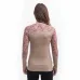 SENSOR MERINO IMPRESS dámské triko dl.rukáv almond beige/origami