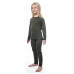 SENSOR MERINO AIR SET dětský triko dl.rukáv + spodky olive green