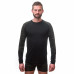 SENSOR MERINO IMPRESS pánské triko dl.rukáv černá/batik