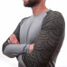 SENSOR MERINO IMPRESS pánské triko dl.rukáv šedá/maori