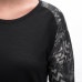 SENSOR MERINO BLEND IMPRESS dámské triko dl.rukáv černá/zebra