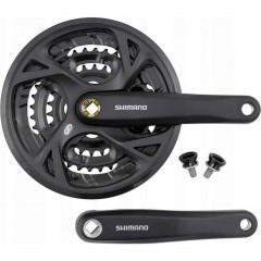 SHIMANO KLIKY FC M171A 48/38/28 ČERNÉ S KRYTEM