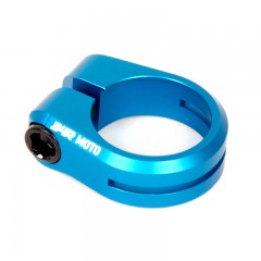 34R Objímka sedlovky BMX MOTO SEATCLAMP V2 full CNC modrá matná