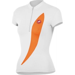 CASTELLI dámský dres Elegante, bílá/oranžová