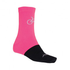 SENSOR TOUR Merino wool ponožky růžová/černá