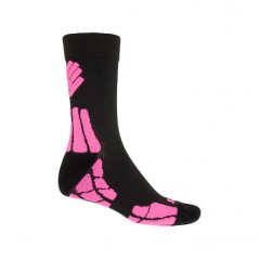 SENSOR HIKING NEW Merino wool ponožky černá/růžová