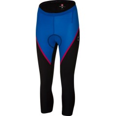 CASTELLI dámské kalhoty Magnifica 3/4 s vložkou, blue/raspberry/black