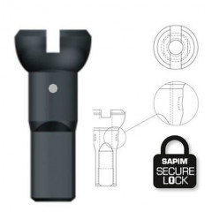 SAPIM nipl Alu polyax 12mm černý zámek secure lock