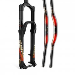 ROCKSHOX Kit nálepek Troy Lee Designs 35mm Gold/Orange MY18 - PIKE/Lyrik/Yari/Domain/Revelation(201