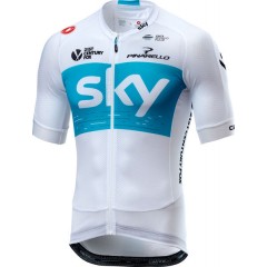 CASTELLI Team Sky pánský dres Aero Race 5.2 FZ, white