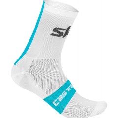 CASTELLI Team Sky pánské ponožky Rosso Corsa 13 cm, white