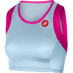 CASTELLI dámský top Free Tri Short, pale blue/pink fluo