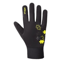 ETAPE dětské rukavice PUZZLE WS, černá/žlutá fluo