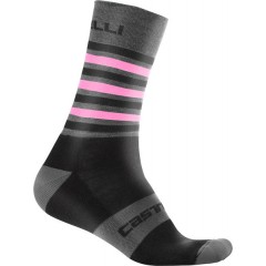 CASTELLI pánské ponožky Gregge 15, black/giro pink
