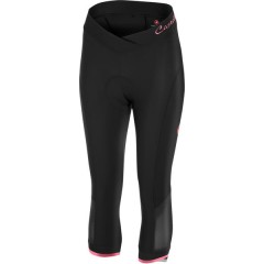 CASTELLI dámské kalhoty Vista 3/4 s vložkou, black/pink