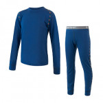 SENSOR MERINO AIR SET dětský triko dl.rukáv + spodky tm.modrá