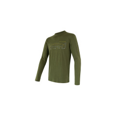 SENSOR MERINO ACTIVE PT TRACK pánské triko dl.rukáv safari