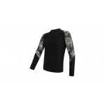 SENSOR MERINO IMPRESS pánské triko dl.rukáv černá/camo