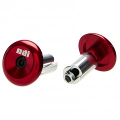 ODI Koncovky řidítek Aluminium End Plugs - červené