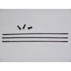 ZIPP SPOKES & NIPPLES & TITANIUM WASHERS 3-PACK 210MM CX-RAY STRAIGHT-PULL HEXAGONAL SECURE LOC