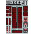 ROCKSHOX Nálepky - 30/32mm OXY RED MY18 - SID/REBA/REVELATION(PRE-2018)/SEKTOR/RECON/XC32/