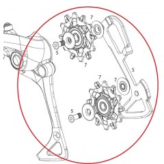 SRAM Kladky a vodítko k přehazovačce EX1 8 SPEED