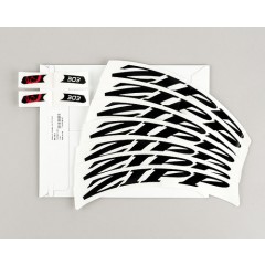 ZIPP WHEEL DECAL SET 303 MATTE BLACK/NO BORDER LOGO COMPLETE FOR ONE WHEEL