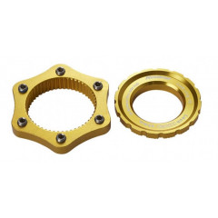 REVERSE Adaptér kotouče diskové brzdy centerlock/6-otv. Gold