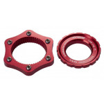 REVERSE Adaptér kotouče diskové brzdy centerlock/6-otv. Red