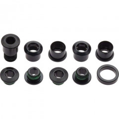 SRAM CHAINRING BOLT KIT 5X2 M8.5X7 / M8.5X5 ALUMINUM BLACK, HIDDEN BOLT INCLUDING SPACER QTY 5