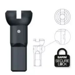 SAPIM nipl mosaz 14 černý secure lock