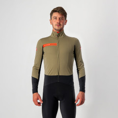 CASTELLI pánská bunda Beta RoS, olive green/black-fiery red