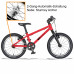 KUBIKES 16L MTB Automatic 2 rychlostní tyrkysová/laser červená